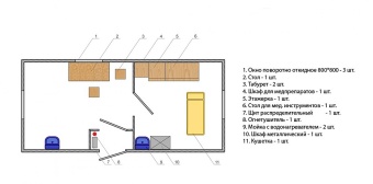 Чертеж Бытовка медпункт 6000х2500 мм