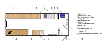 Чертеж Бытовка инструментальная мастерская 8000х2500 мм